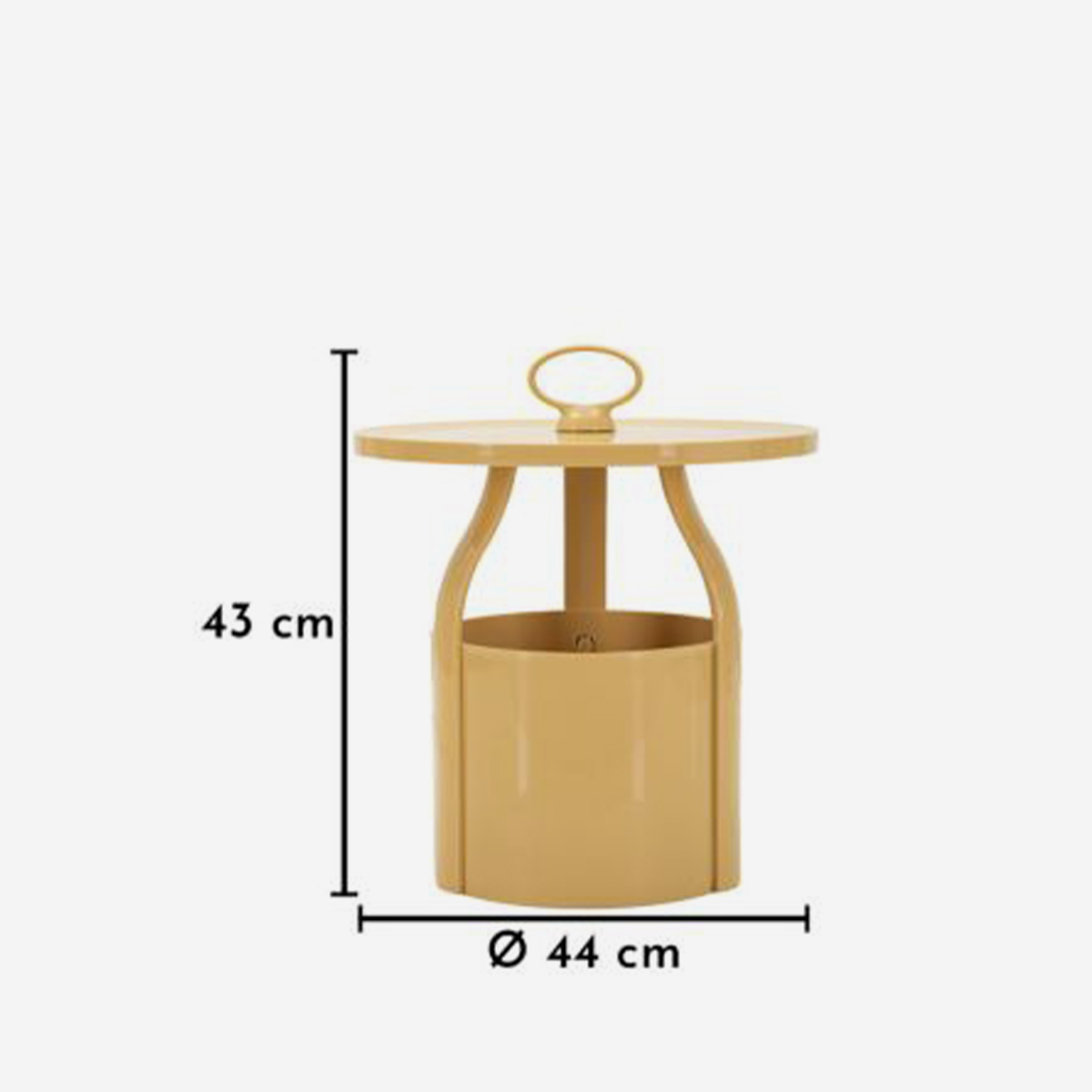 Iris Round Coffee Table with Magazine Rack — 5