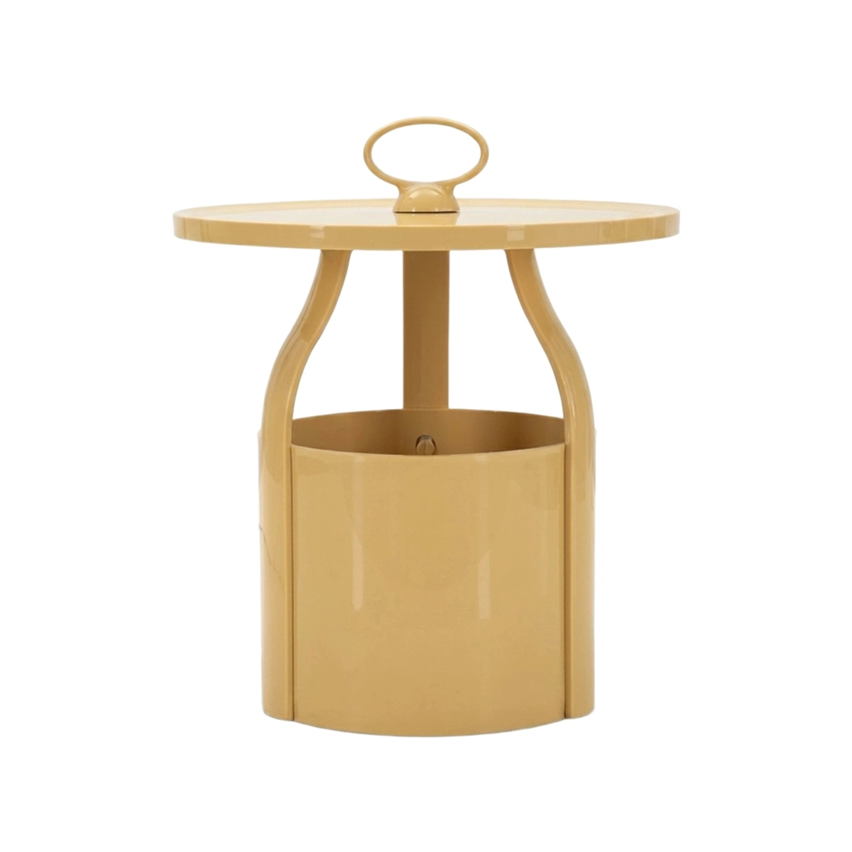 Iris Round Coffee Table with Magazine Rack — 1