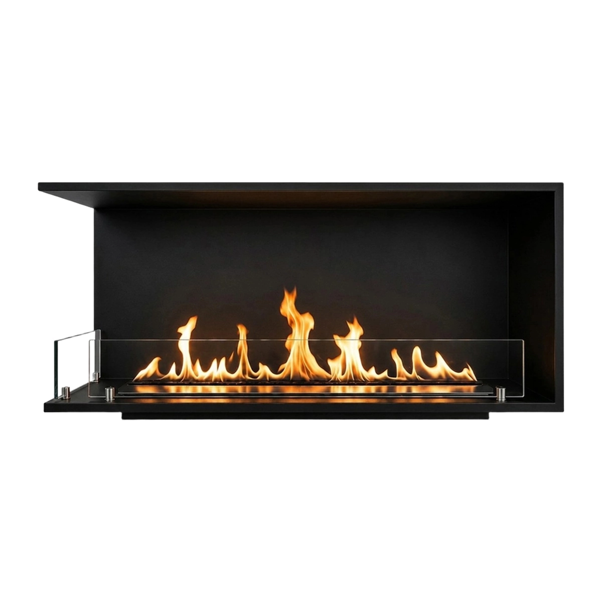 Urano120 Topline Corner Built-In Bioethanol Fireplace Divina Fire — 1
