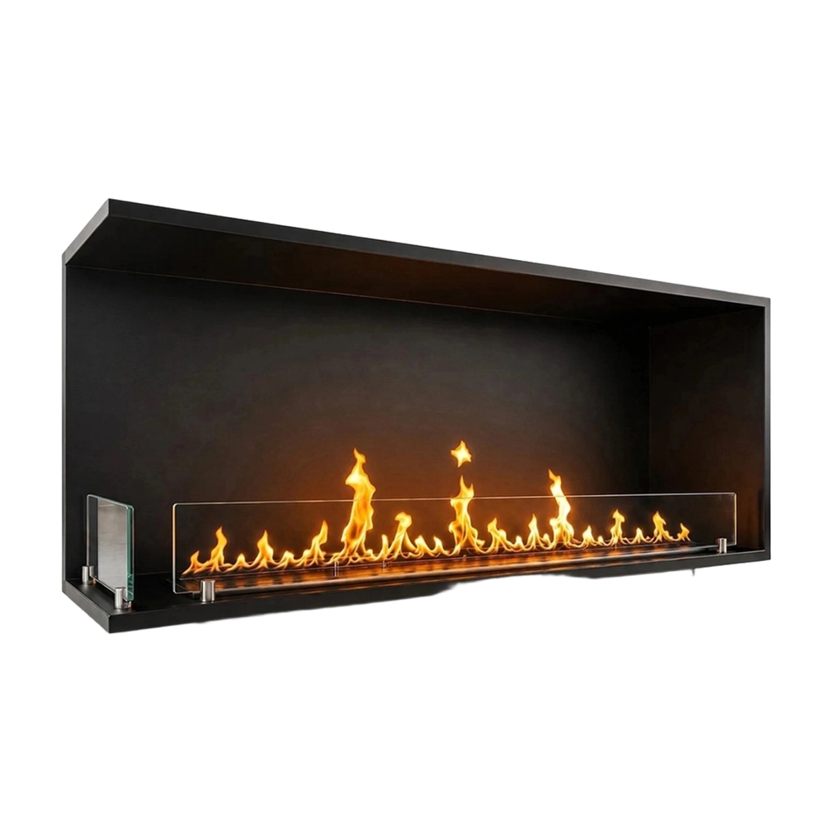 Urano120 Topline Corner Built-In Bioethanol Fireplace Divina Fire — 3