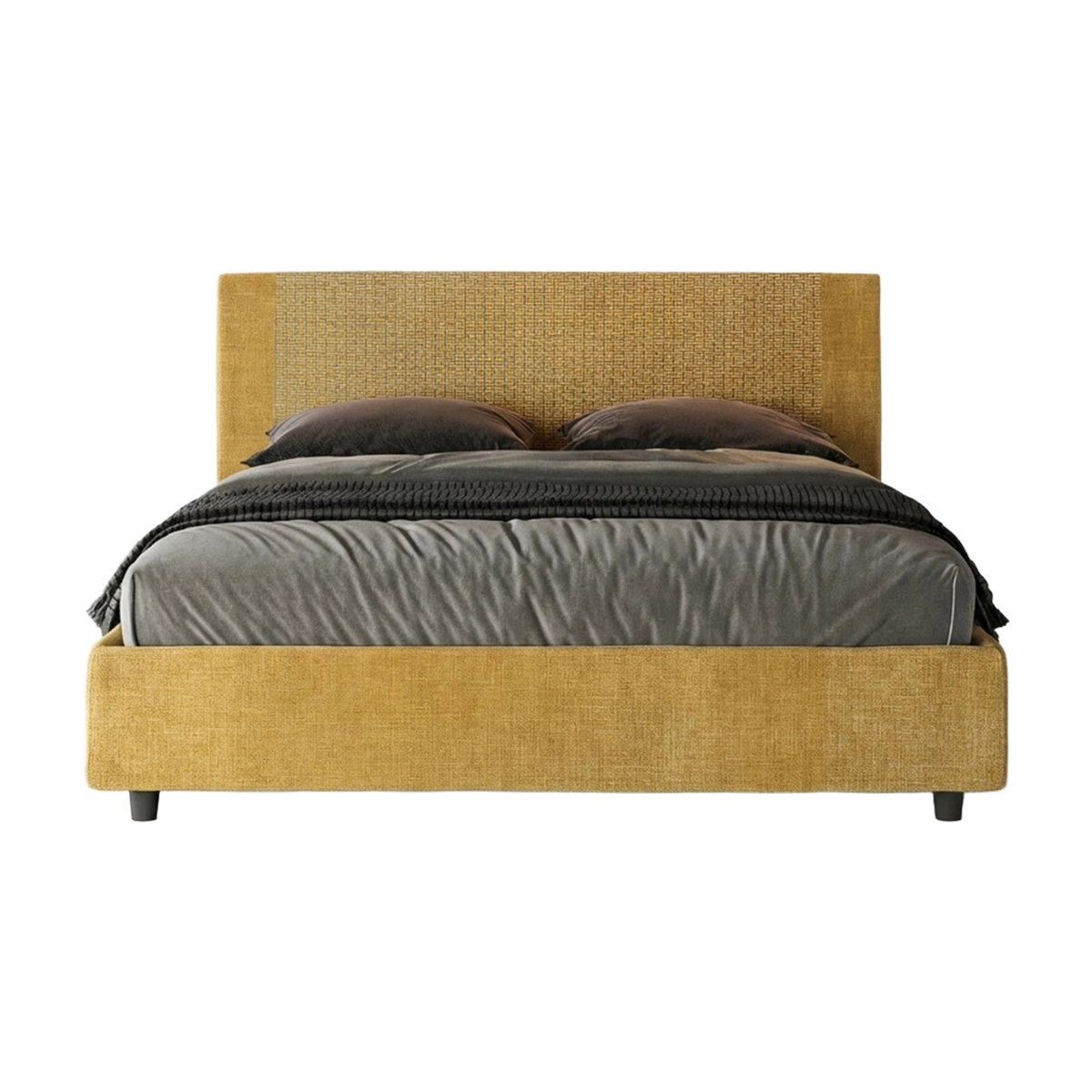 Double Bed with Storage 160x190 Fabric Rosal Norris — 1