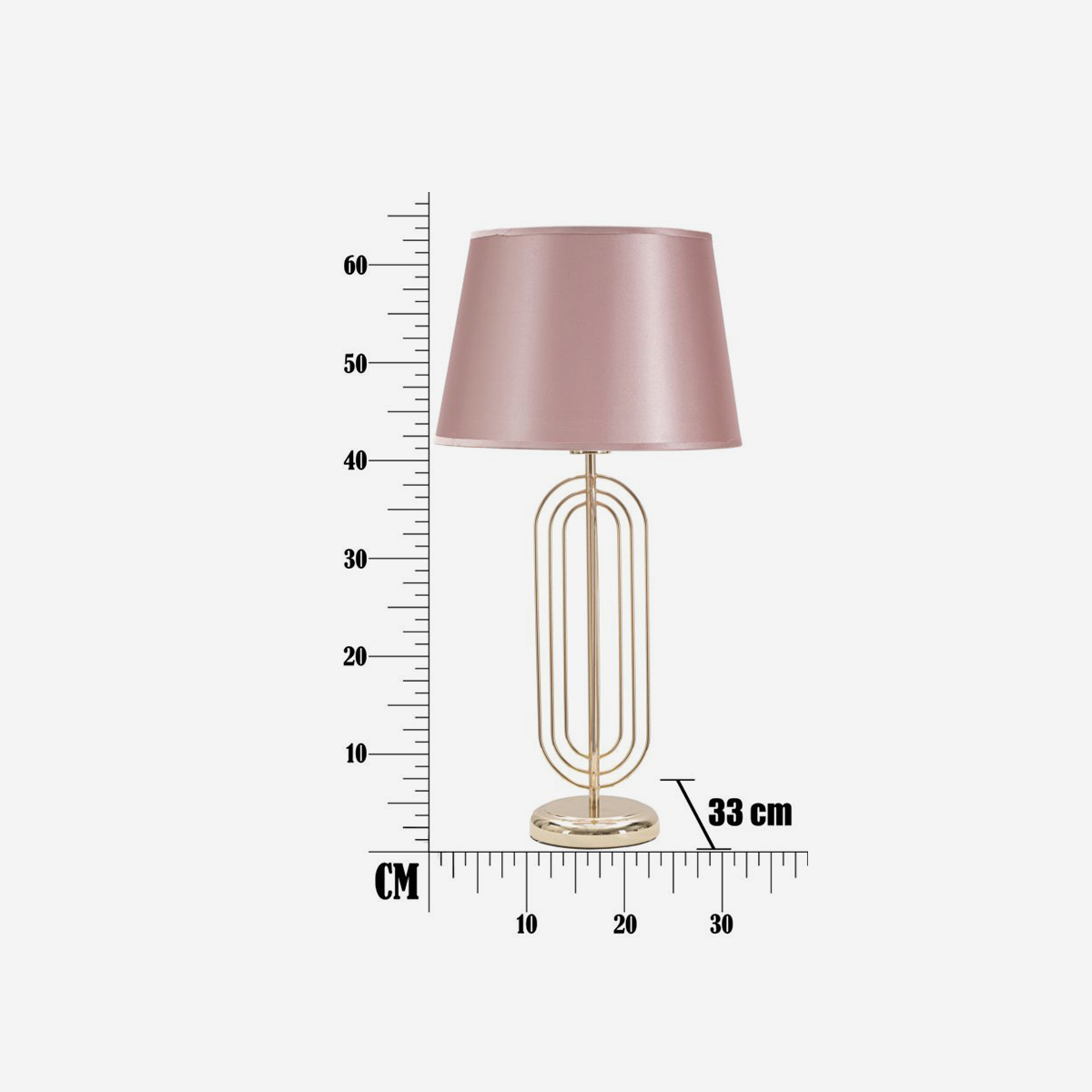 Glam Table Lamp in Metal and Tessuto Krista 64 — 3
