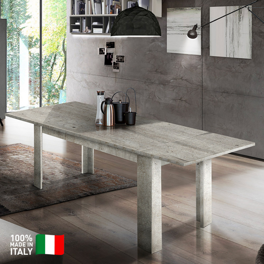 Modern Extendable Dining Table 140-190x90cm Jesi Gris — 3