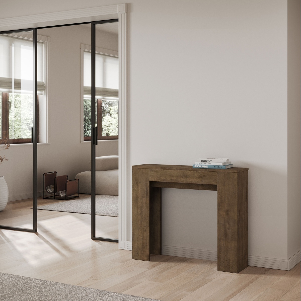 Extendable dining console table 8 seater 90x25-181 cm Slick — 3