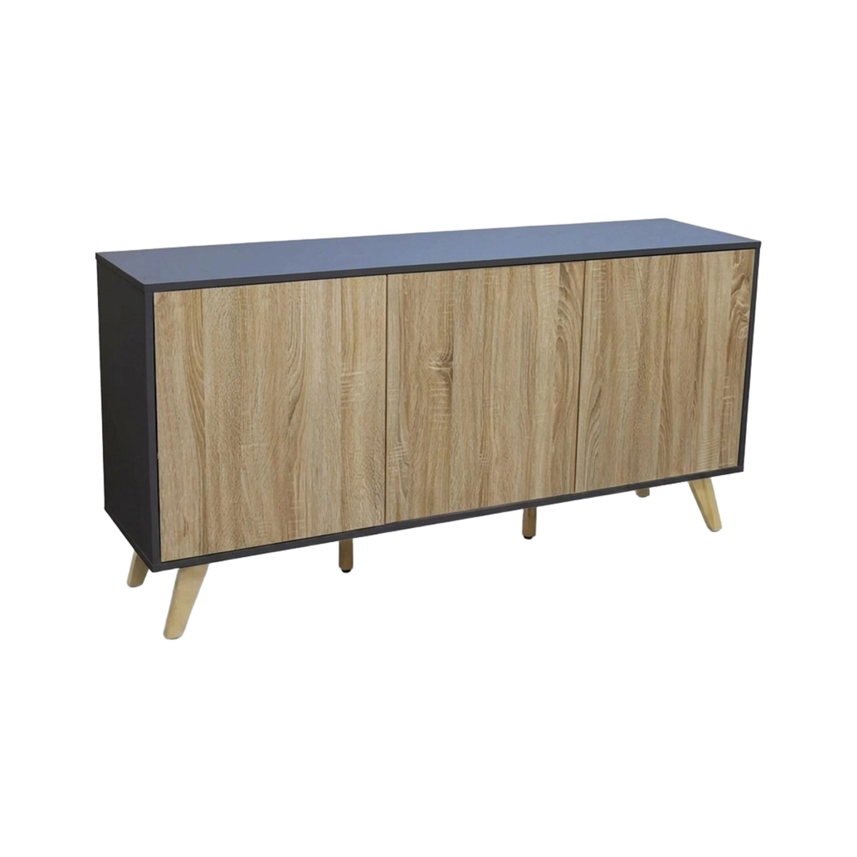 Modern 3-Door Living Room Sideboard in Melamine Elton — 1