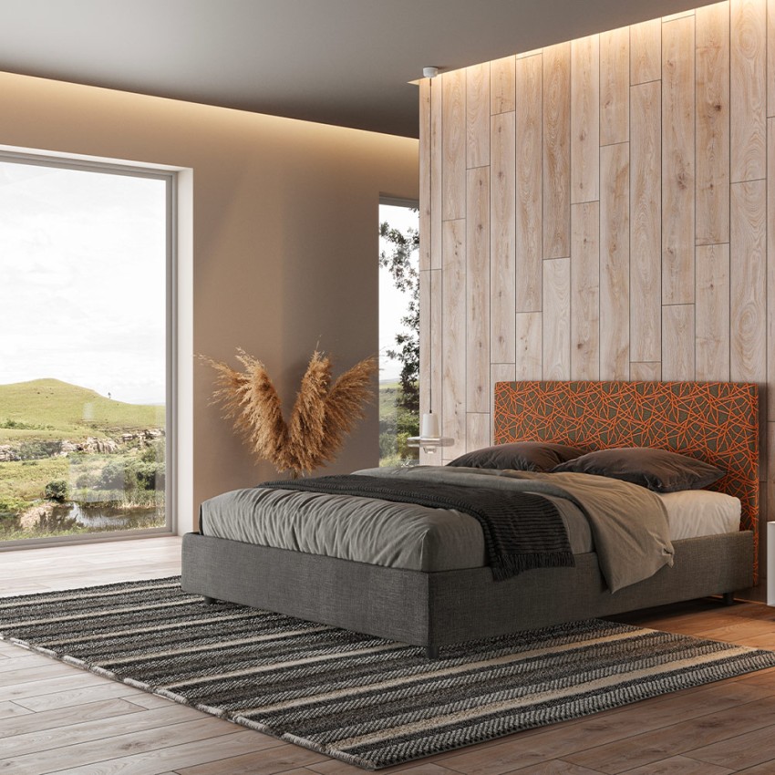 Arla Norris Modern Fabric Double Storage Bed 160x190 — 2