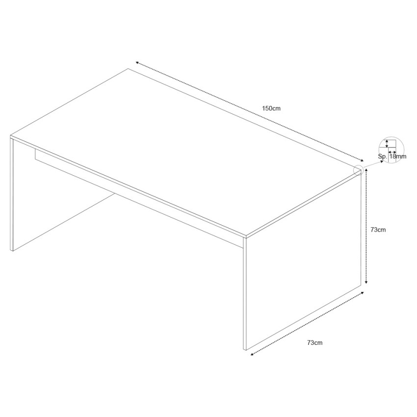 Modern Home Office Desk 150 cm Sarmog Regular — 6