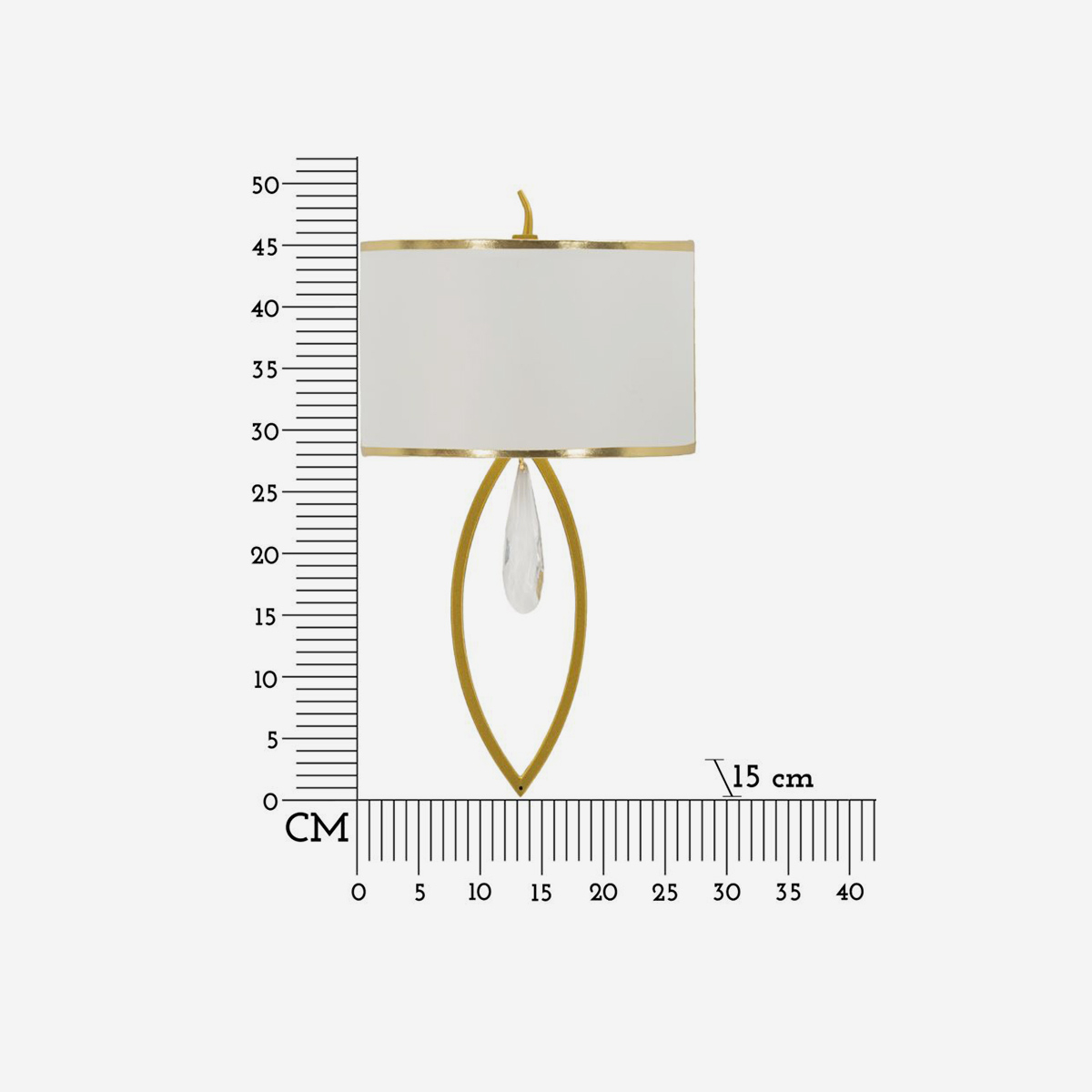 Vienna Classic Wall Light in Iron and Fabric — 3