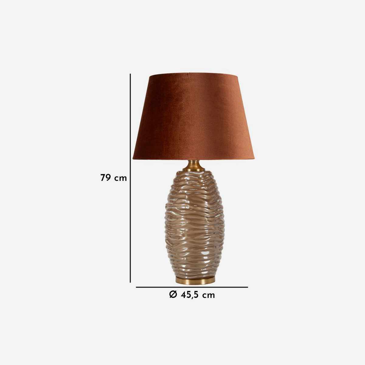Praga B Glass and Fabric Table Lamp — 3