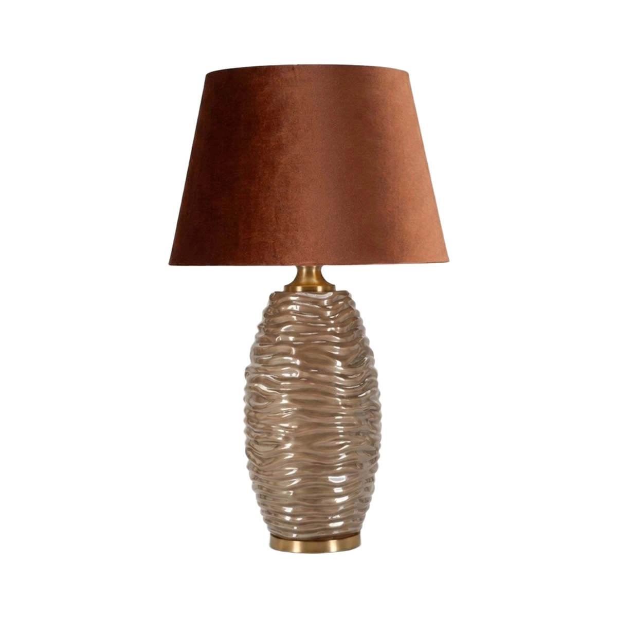 Praga B Glass and Fabric Table Lamp — 1