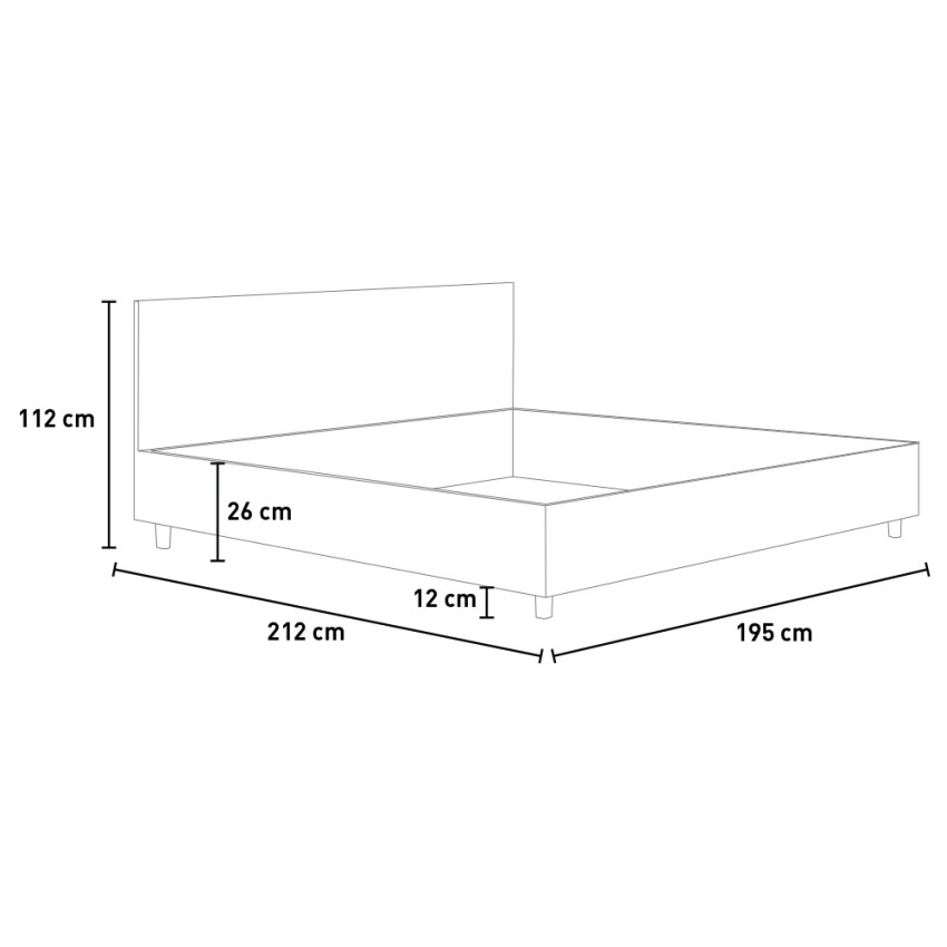 Appia K King Size 180x200 Upholstered Storage Bed — 5