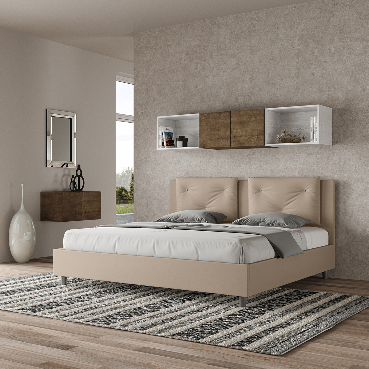 Appia K King Size 180x200 Upholstered Storage Bed — 2