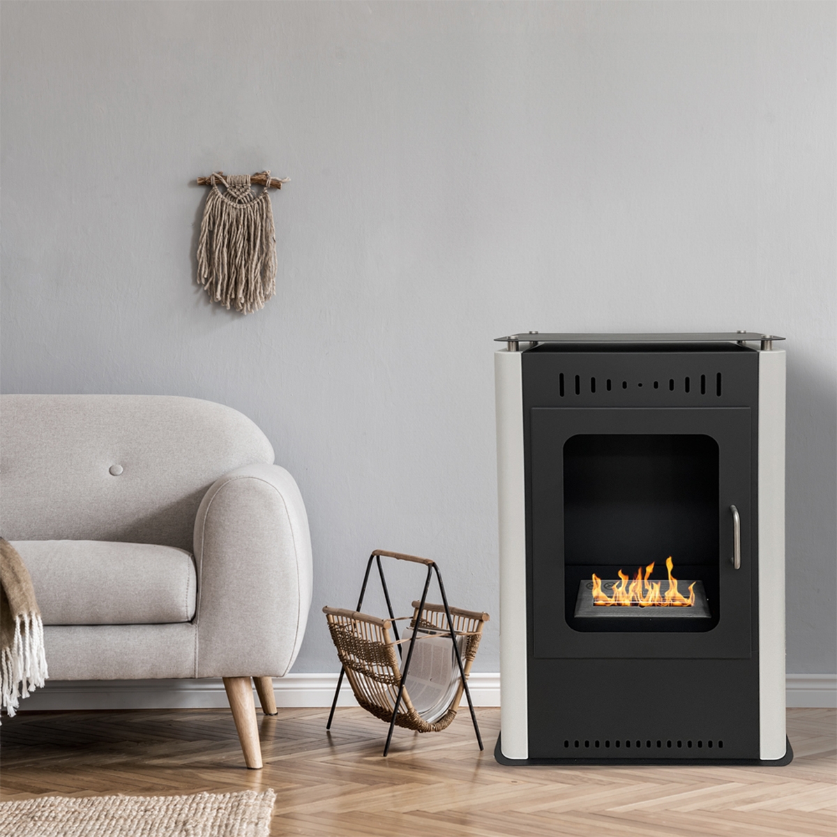 Divina Fire Asia Freestanding Bioethanol Fireplace 50x27x80cm — 2