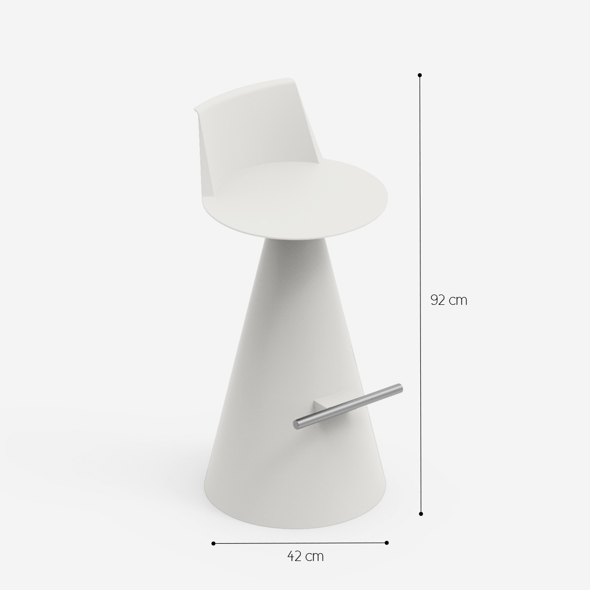 Lira LYXO polyethylene modern indoor outdoor bar stool — 3
