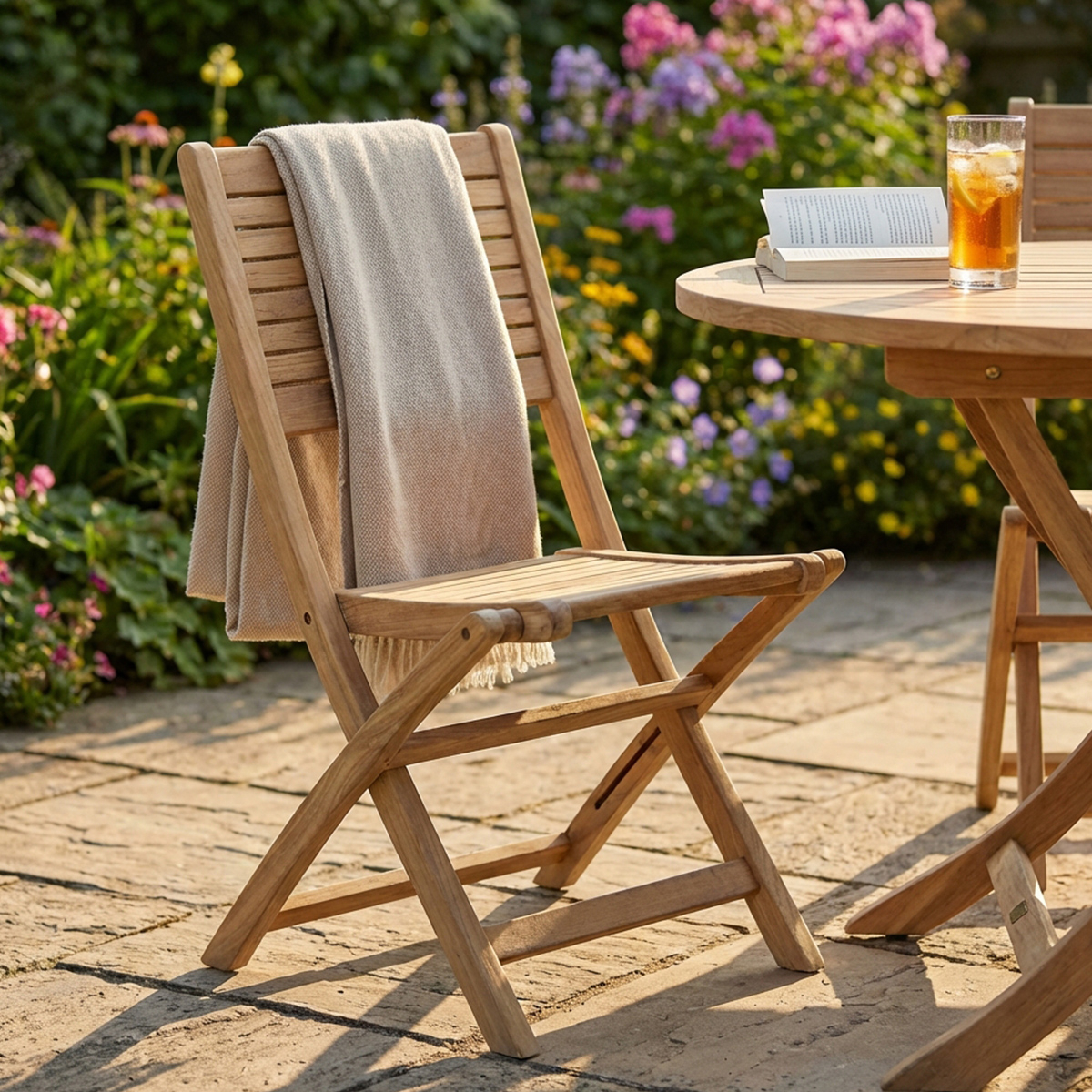 Cosma Mirage Teak Folding Garden Chair — 2