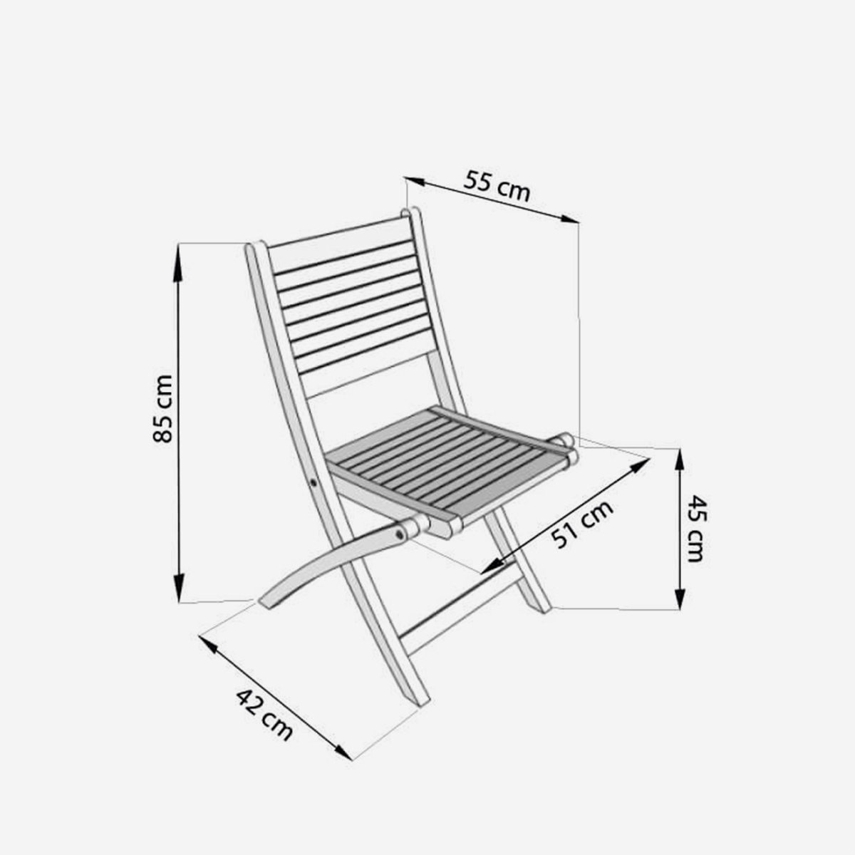 Cosma Mirage Teak Folding Garden Chair — 5
