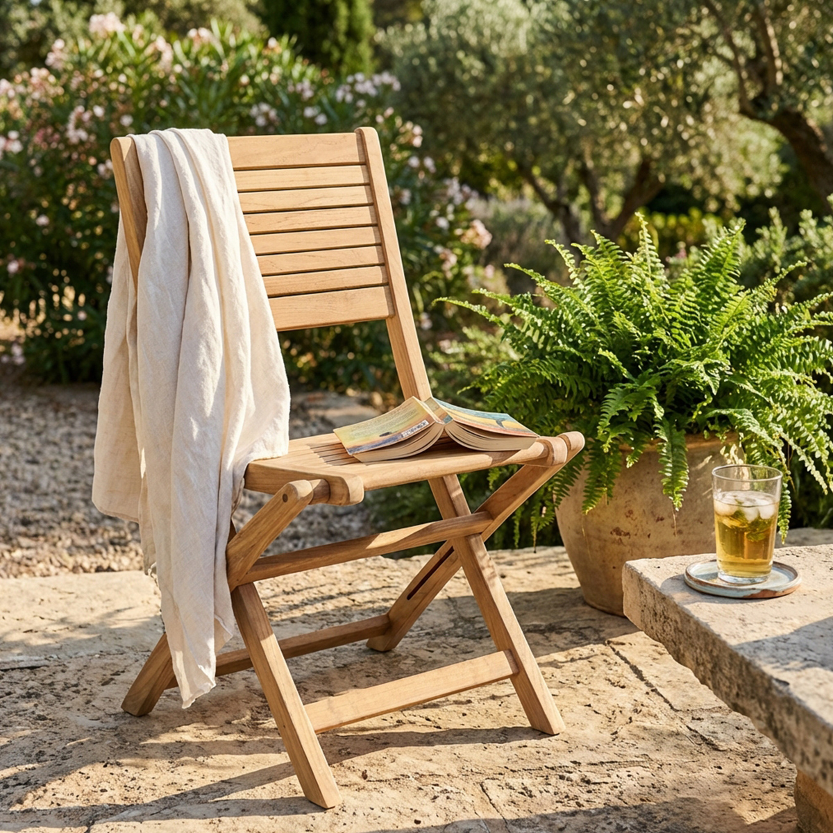 Cosma Mirage Teak Folding Garden Chair — 3