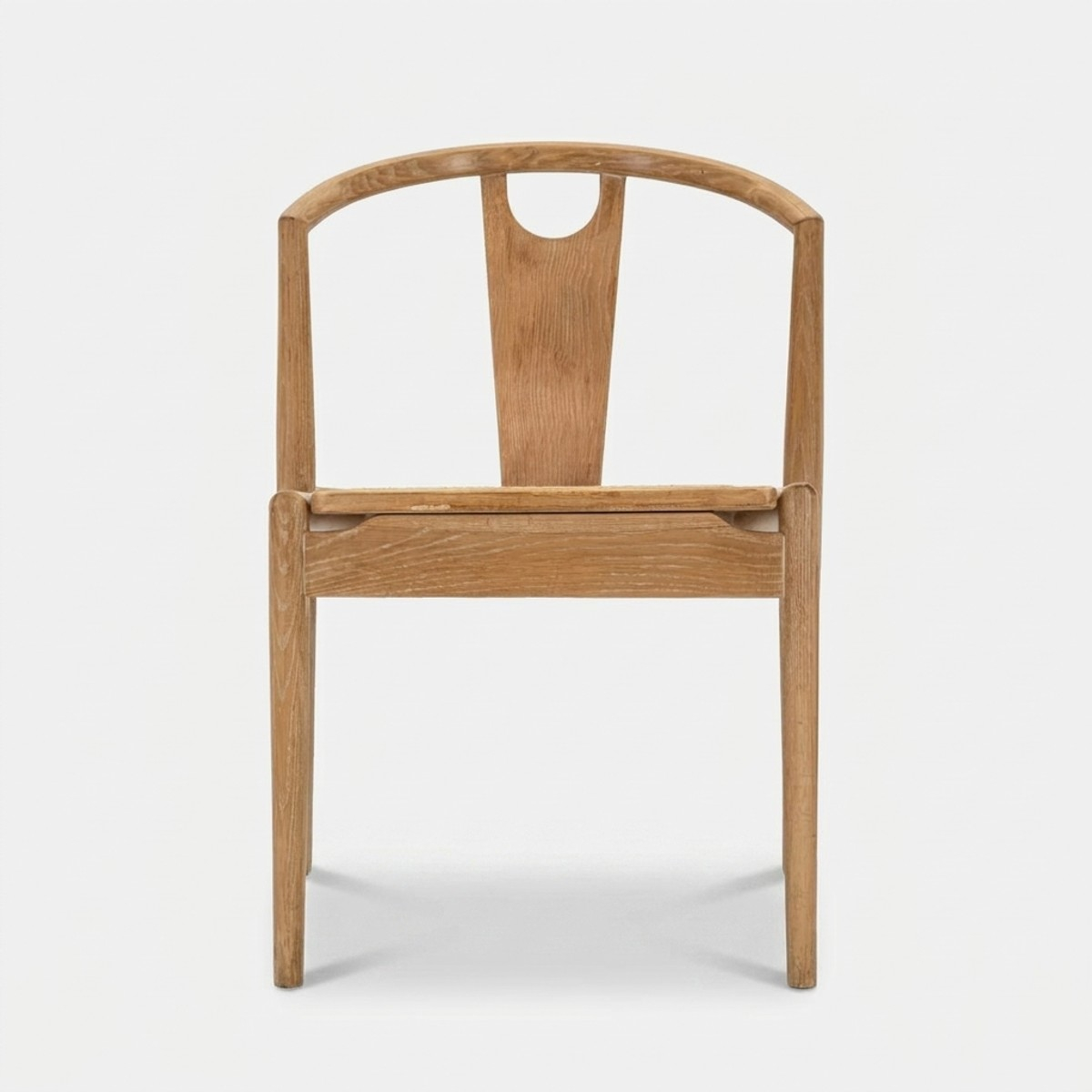 Set of 2 Wooden Dining Chairs with Woven Rattan Seat Japan — 6