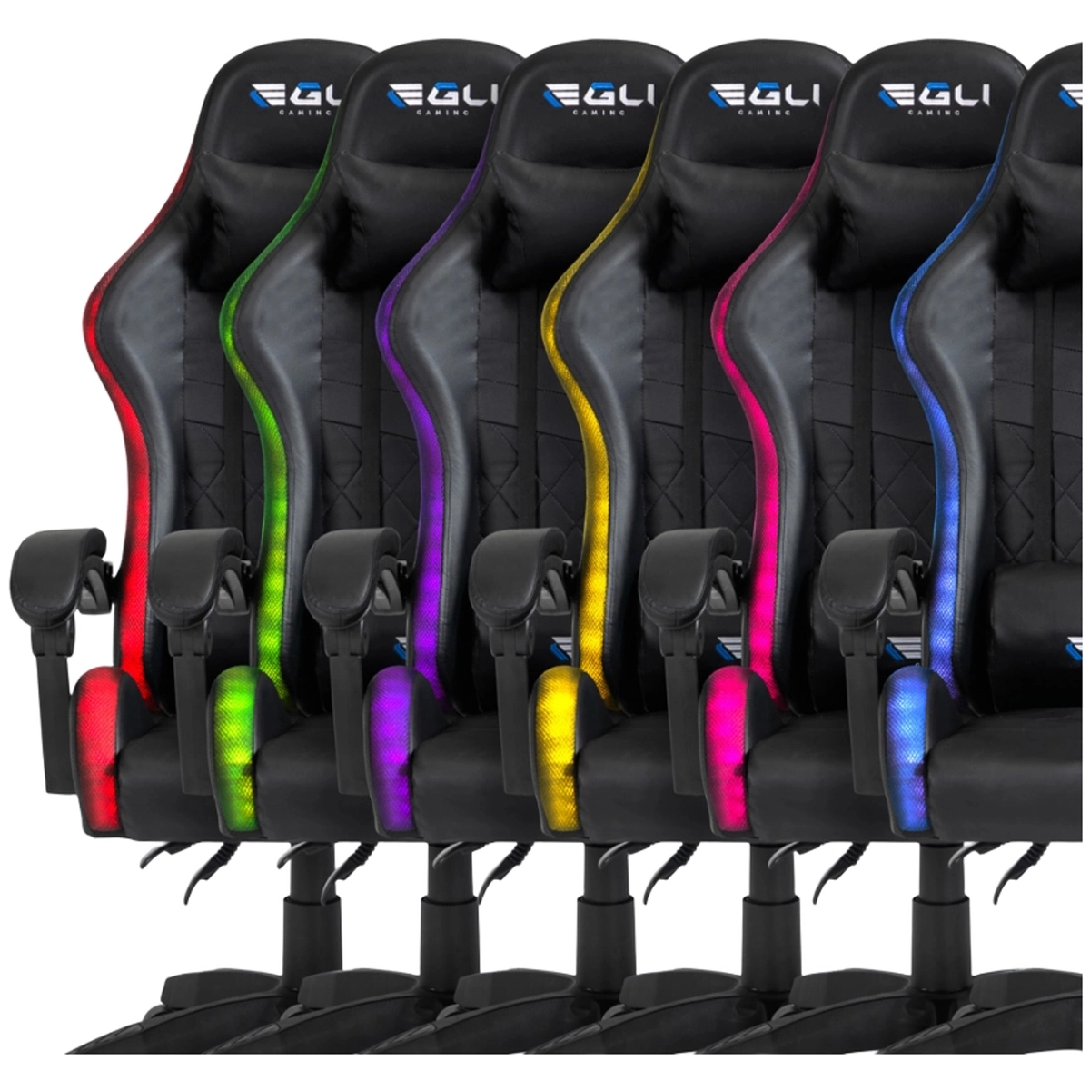 Ergonomic RGB LED Gaming Chair The Horde by Egli — 11