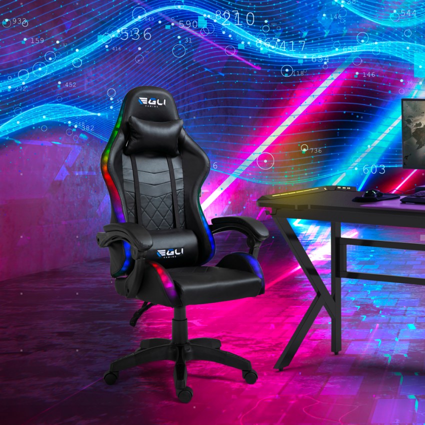 Ergonomic RGB LED Gaming Chair The Horde by Egli — 4
