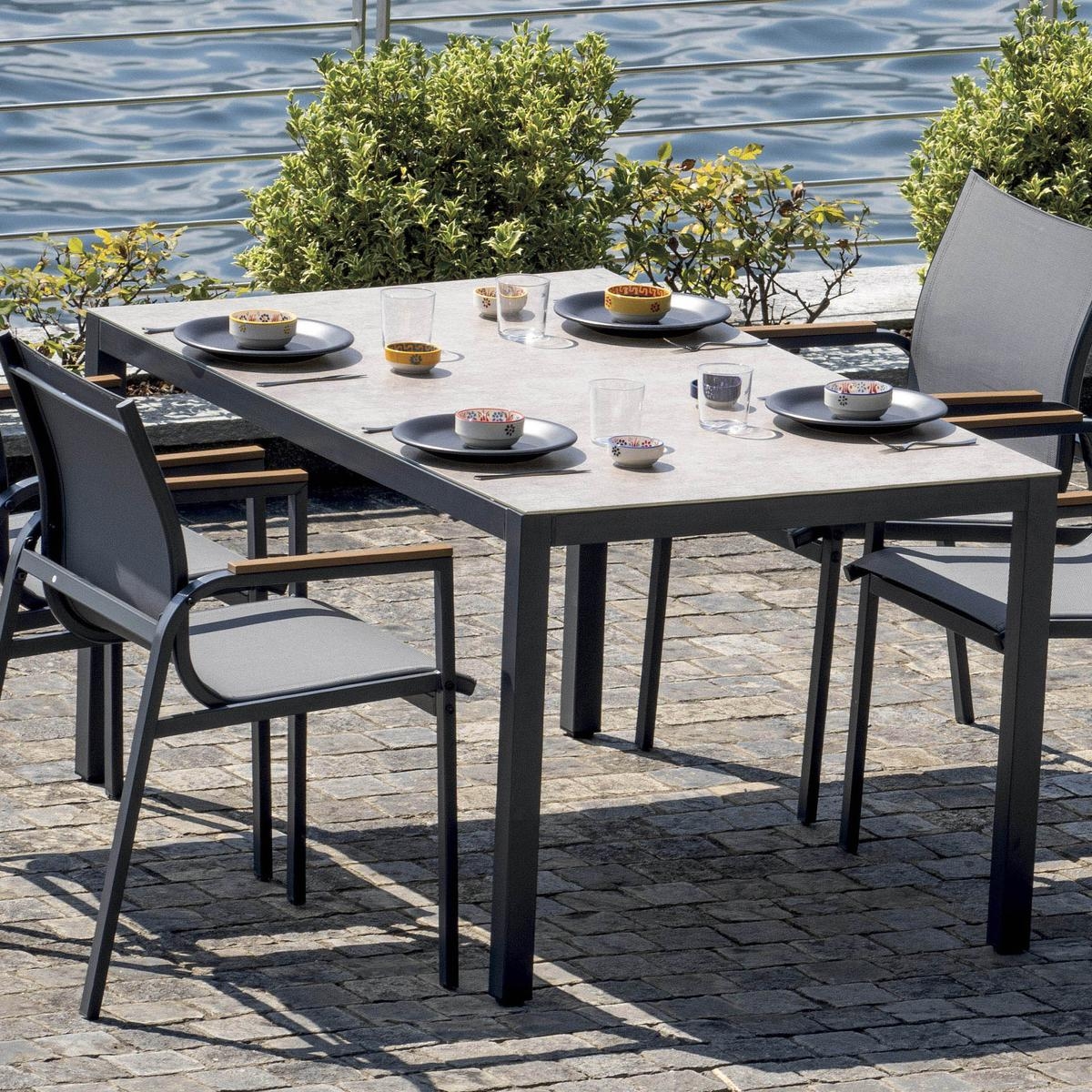 Kedels Tarquinia outdoor dining set glass table and 4 chairs DS 08 — 2