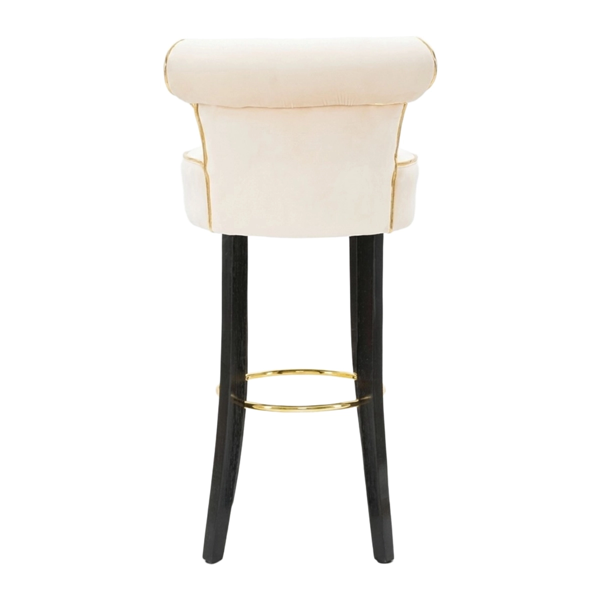 Upholstered Velvet Bar Stool with Backrest Luxy Mauro Ferretti — 4