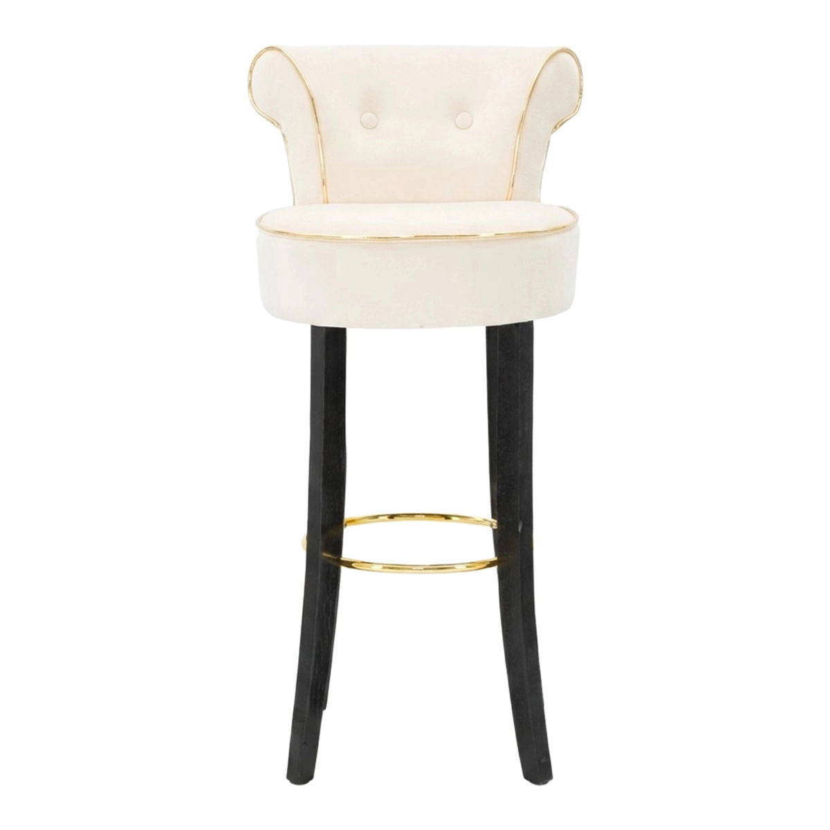 Upholstered Velvet Bar Stool with Backrest Luxy Mauro Ferretti — 3