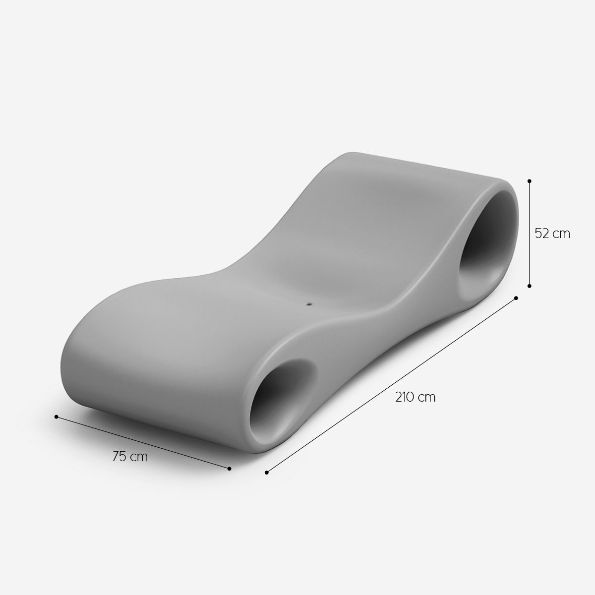 Outdoor Designer Sunbed in Polietilene Slice LYXO — 4