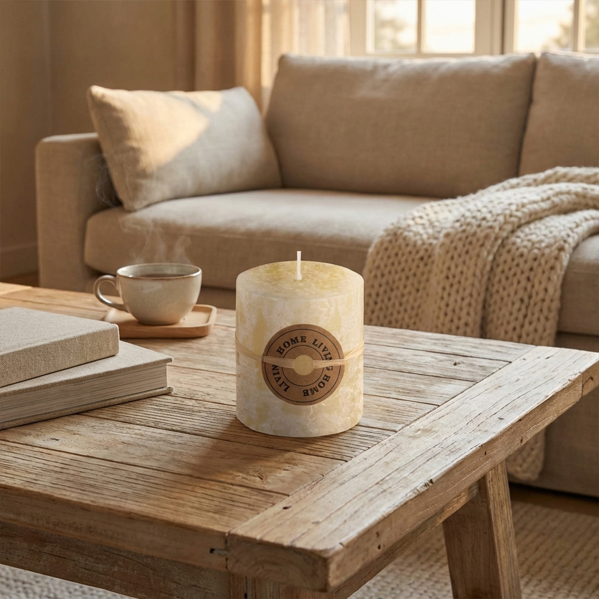 Cosma cylindrical vanilla scented candle 7 cm — 2