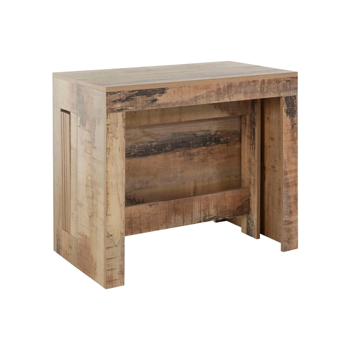 Extendable Console Dining Table in Wood 90x51-300cm Pratika Wood — 9