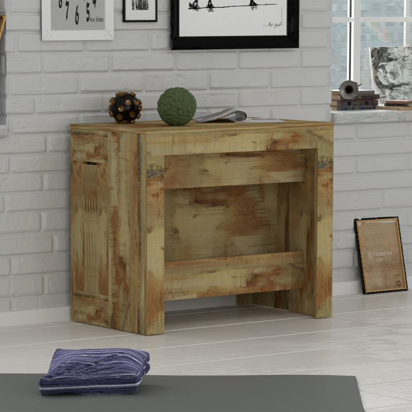 Extendable Console Dining Table in Wood 90x51-300cm Pratika Wood — 4