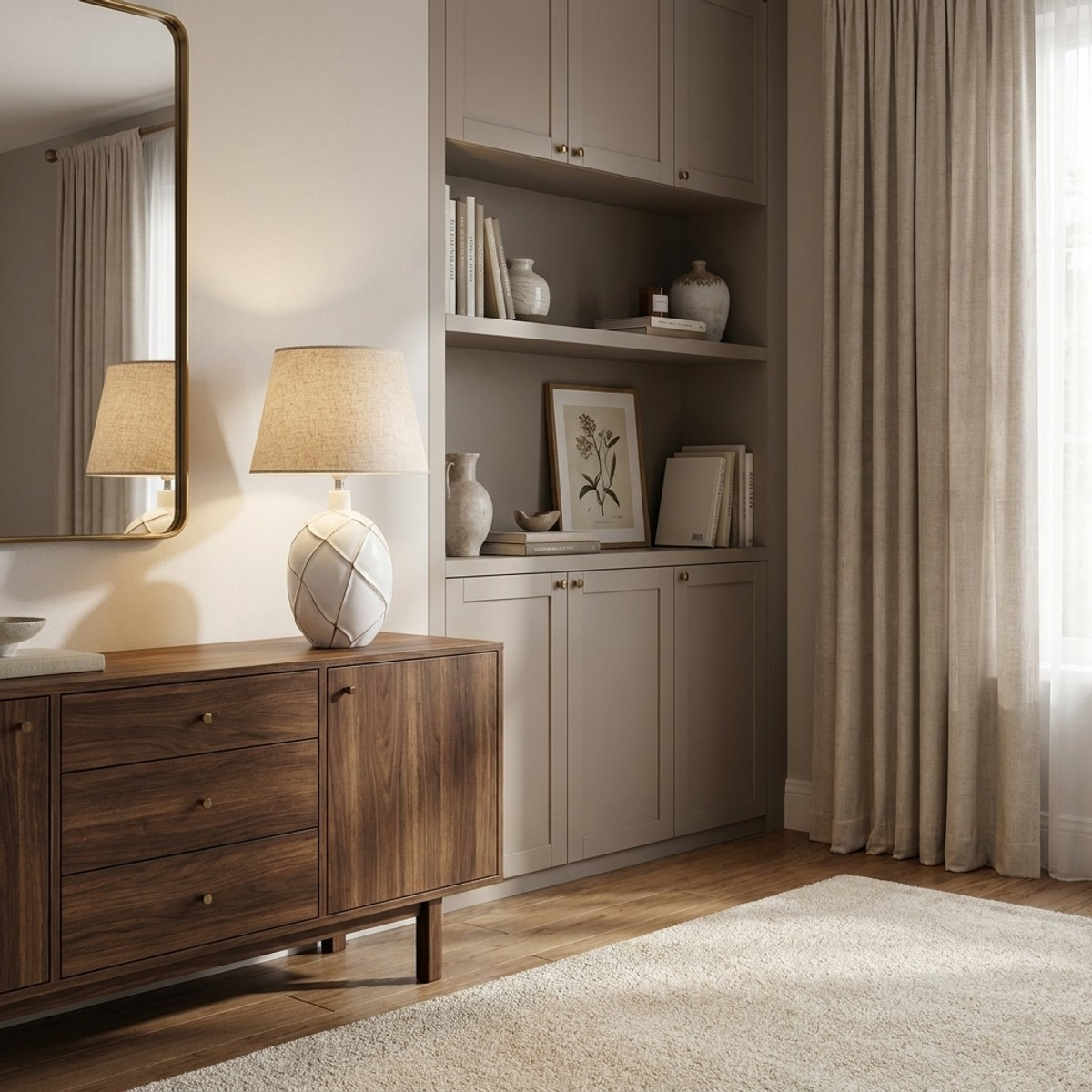 Lines Table Lamp in Resina with Fabric Lampshade Mauro Ferretti — 2