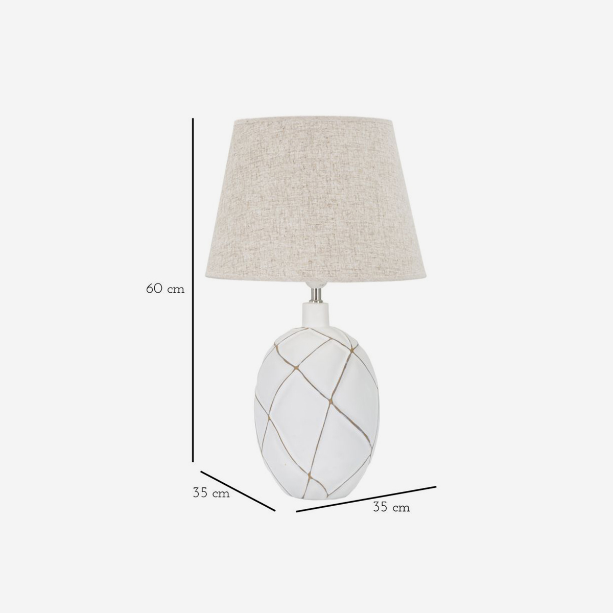 Lines Table Lamp in Resina with Fabric Lampshade Mauro Ferretti — 6
