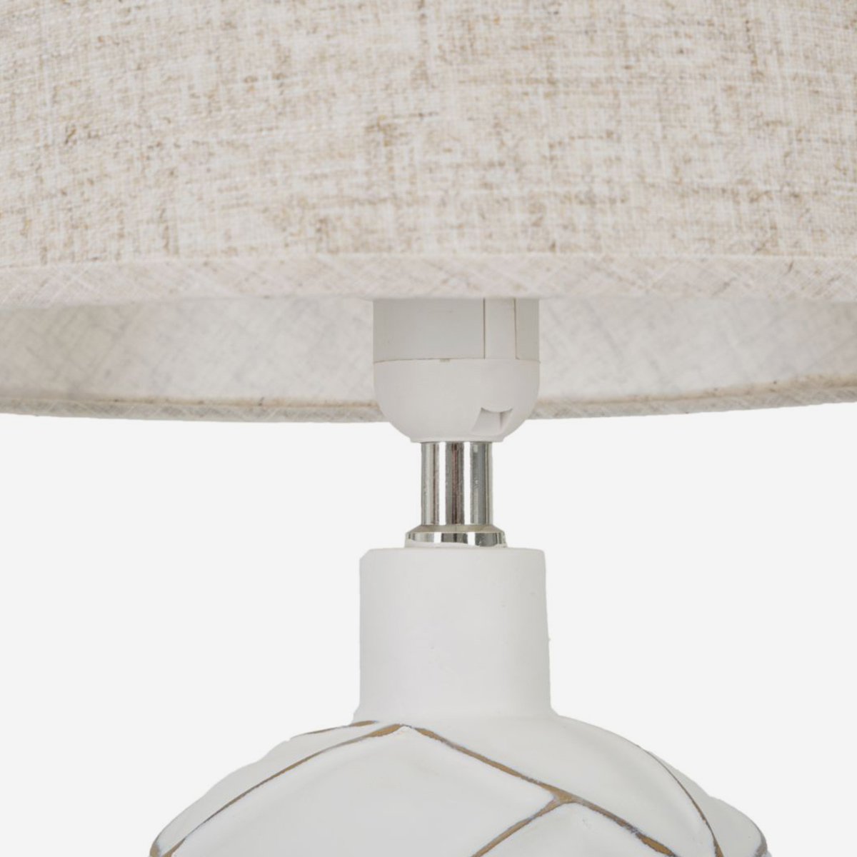 Lines Table Lamp in Resina with Fabric Lampshade Mauro Ferretti — 3