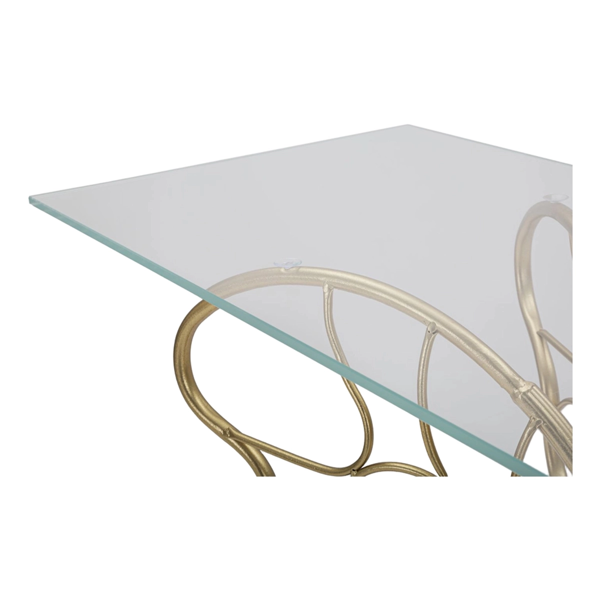 Butterfly Entryway Console Table in Metal and Vetro — 5