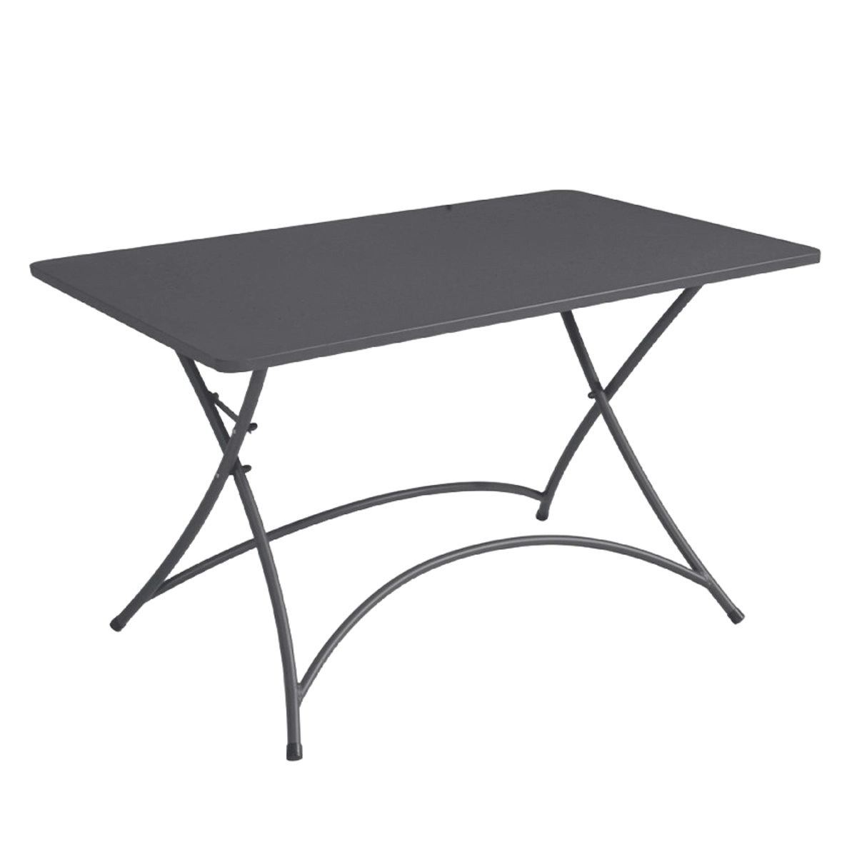 Folding outdoor rectangular garden table 120x70 cm in iron Plan Kedels — 1