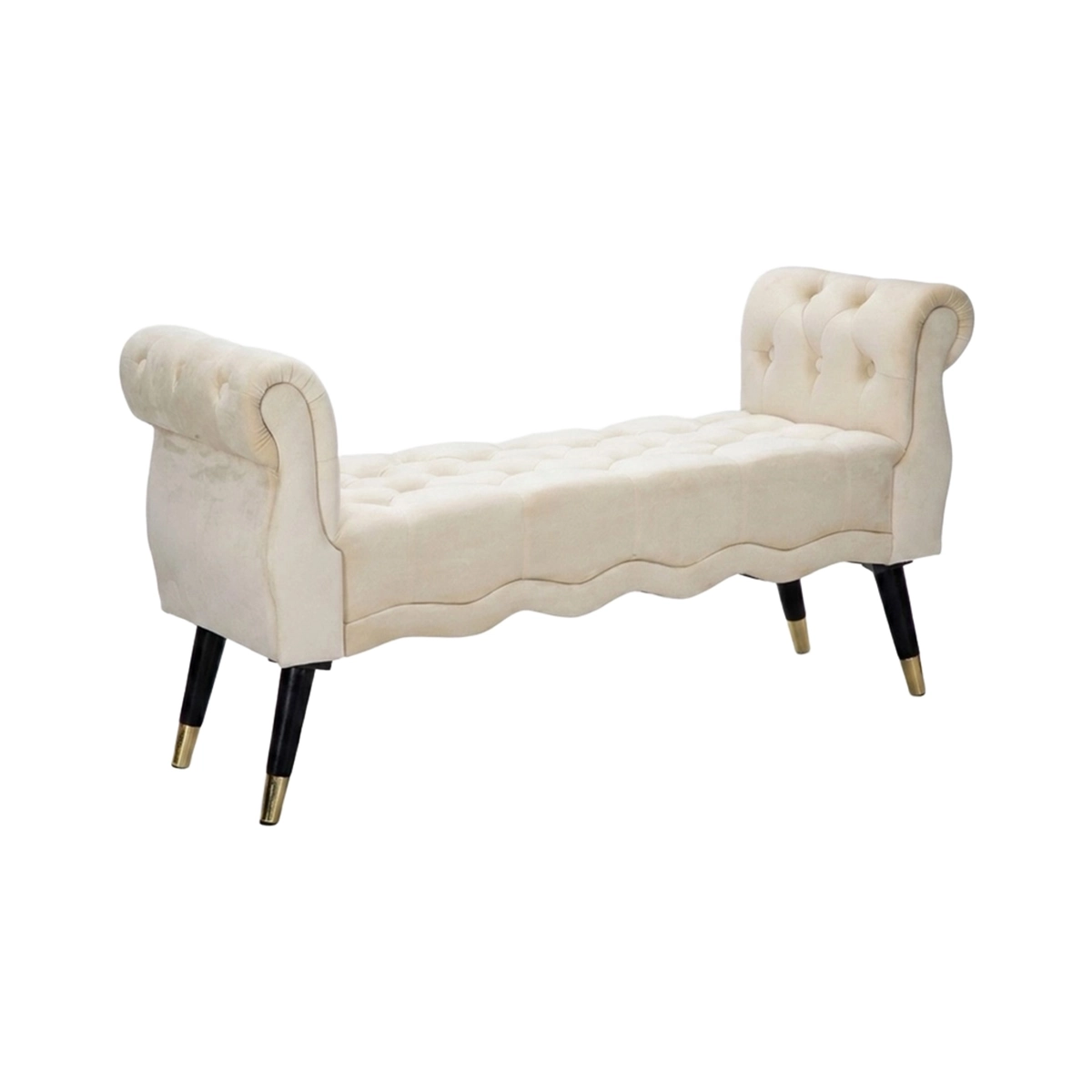 Paris Upholstered Velluto Bench for Bedroom and Living Room — 1