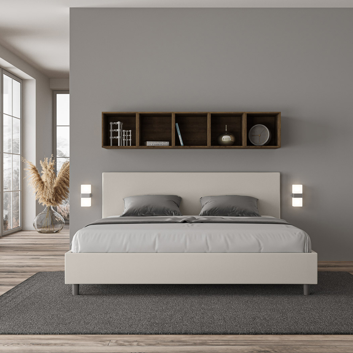 King size 180x200 storage double bed modern Adele K — 3