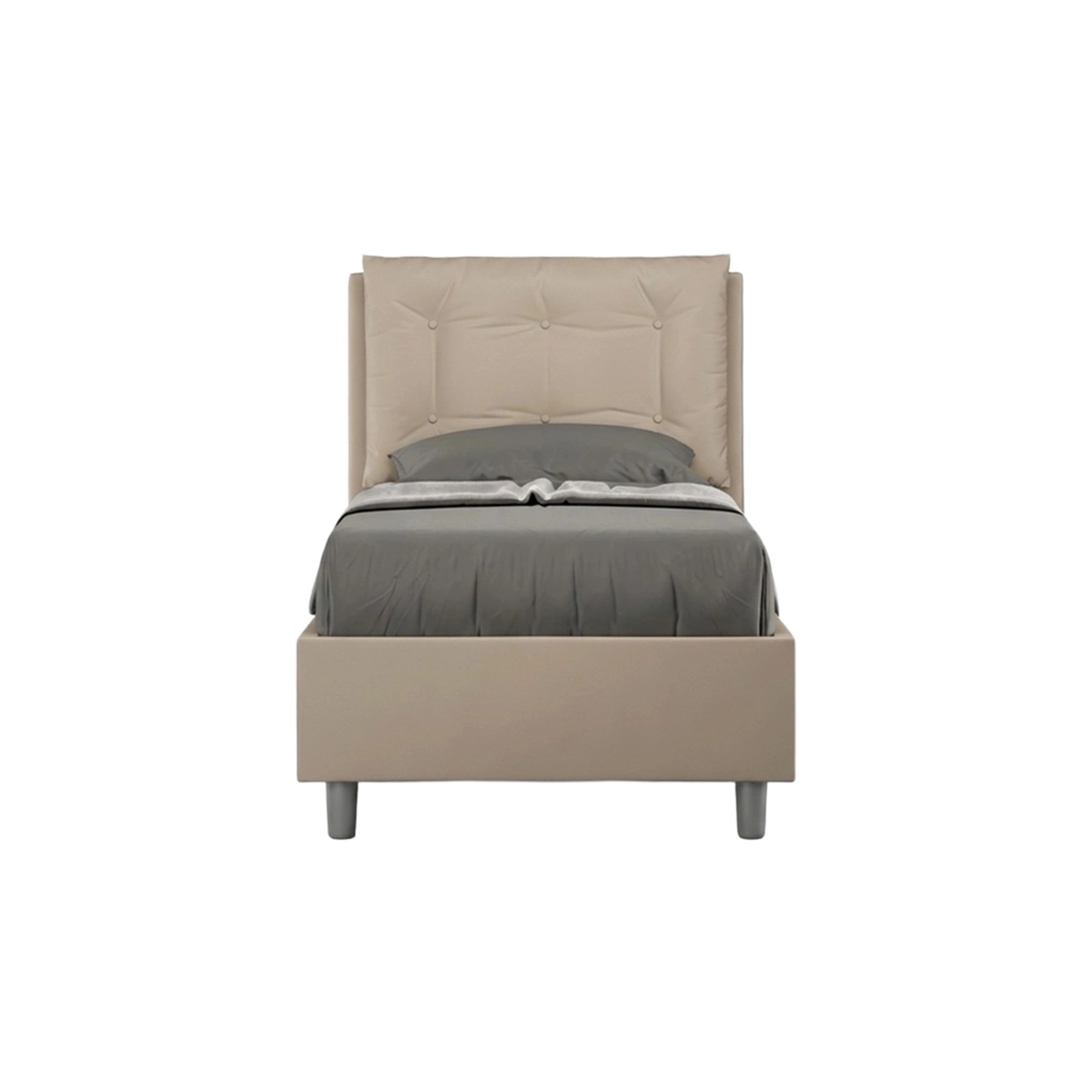 Annalisa S Single Bed 80x190 with Storage and Cushioned Headboard Itamoby — 1