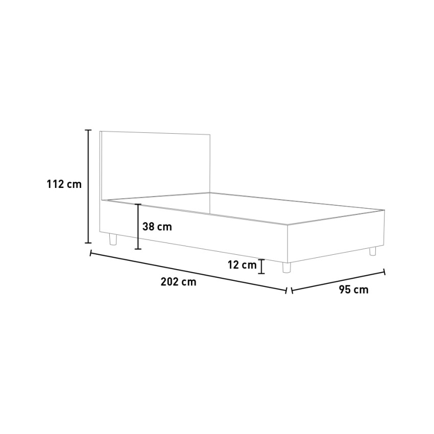 Annalisa S Single Bed 80x190 with Storage and Cushioned Headboard Itamoby — 5