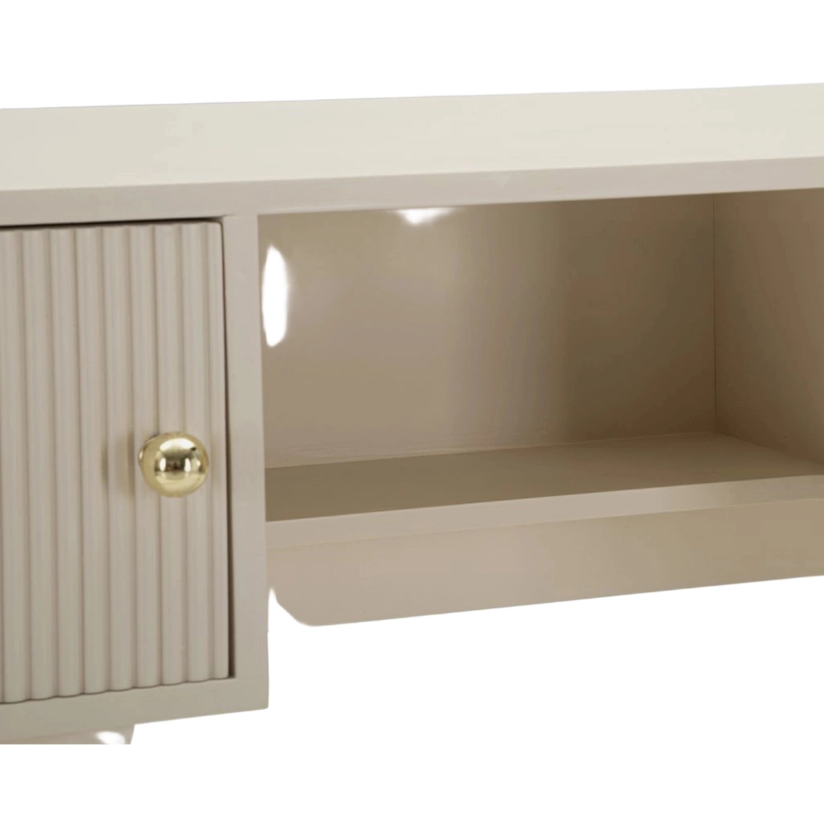 Shy Dressing Table with Doors and Open Shelf — 4