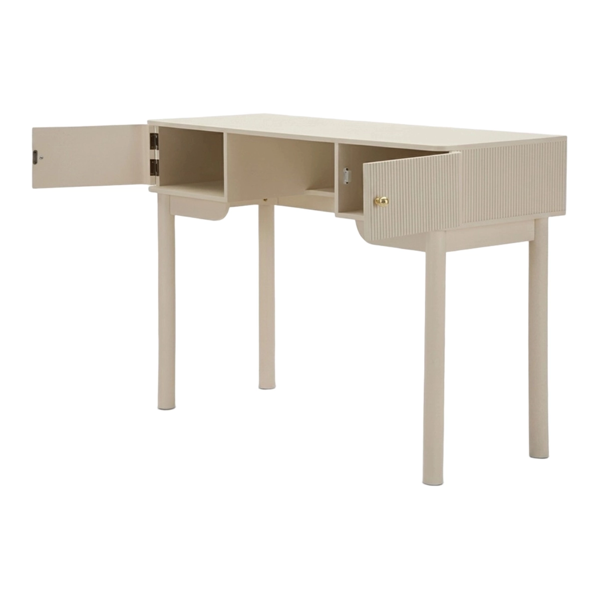 Shy Dressing Table with Doors and Open Shelf — 3