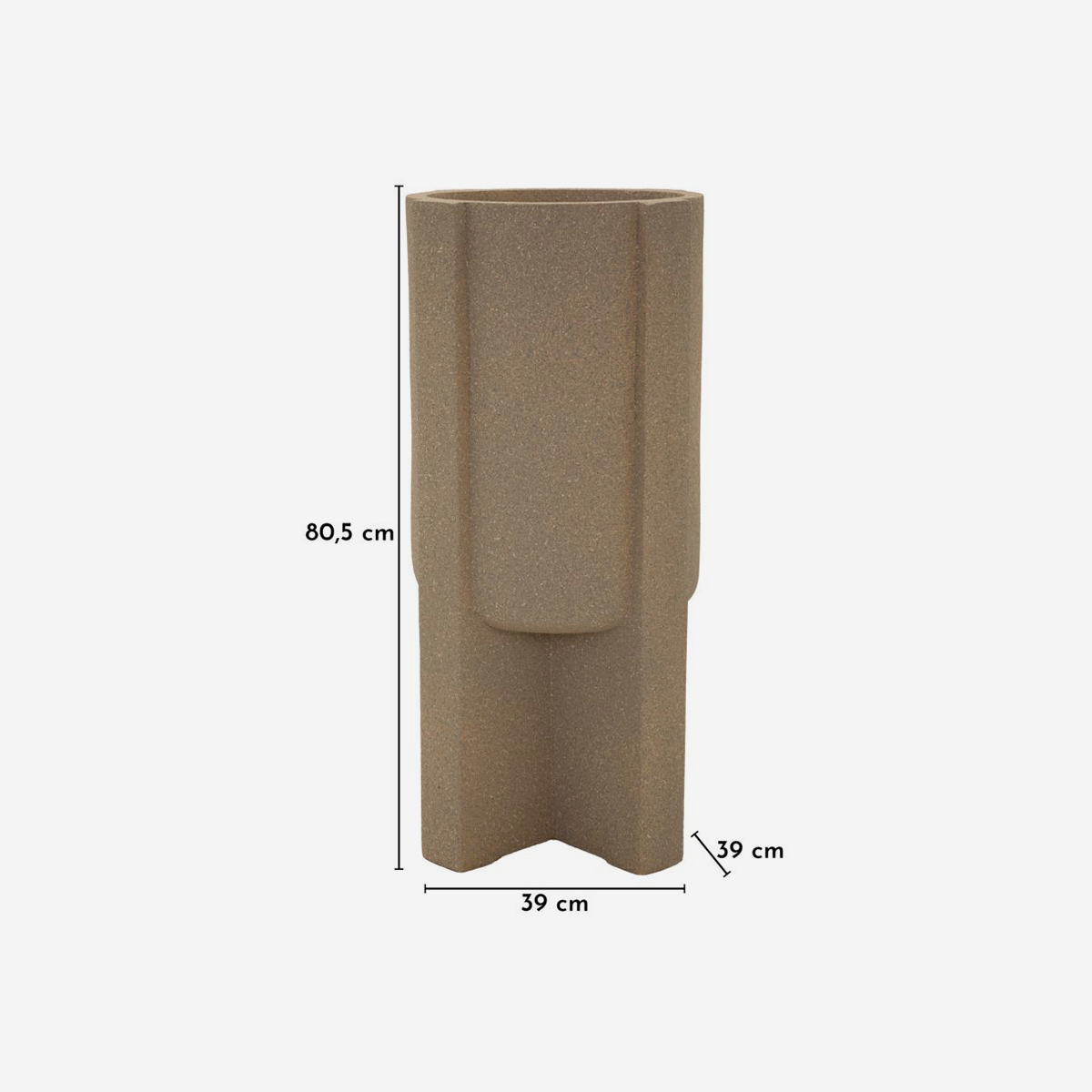 Design outdoor planter Moai 80 in polyresin — 3
