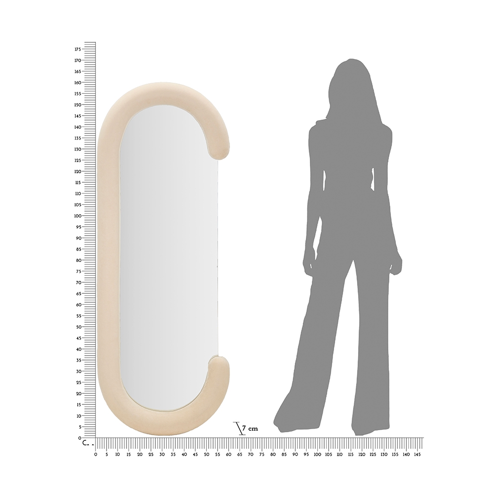 Modern Floor and Wall Velvet Mirror 60x160 cm Chantal — 7