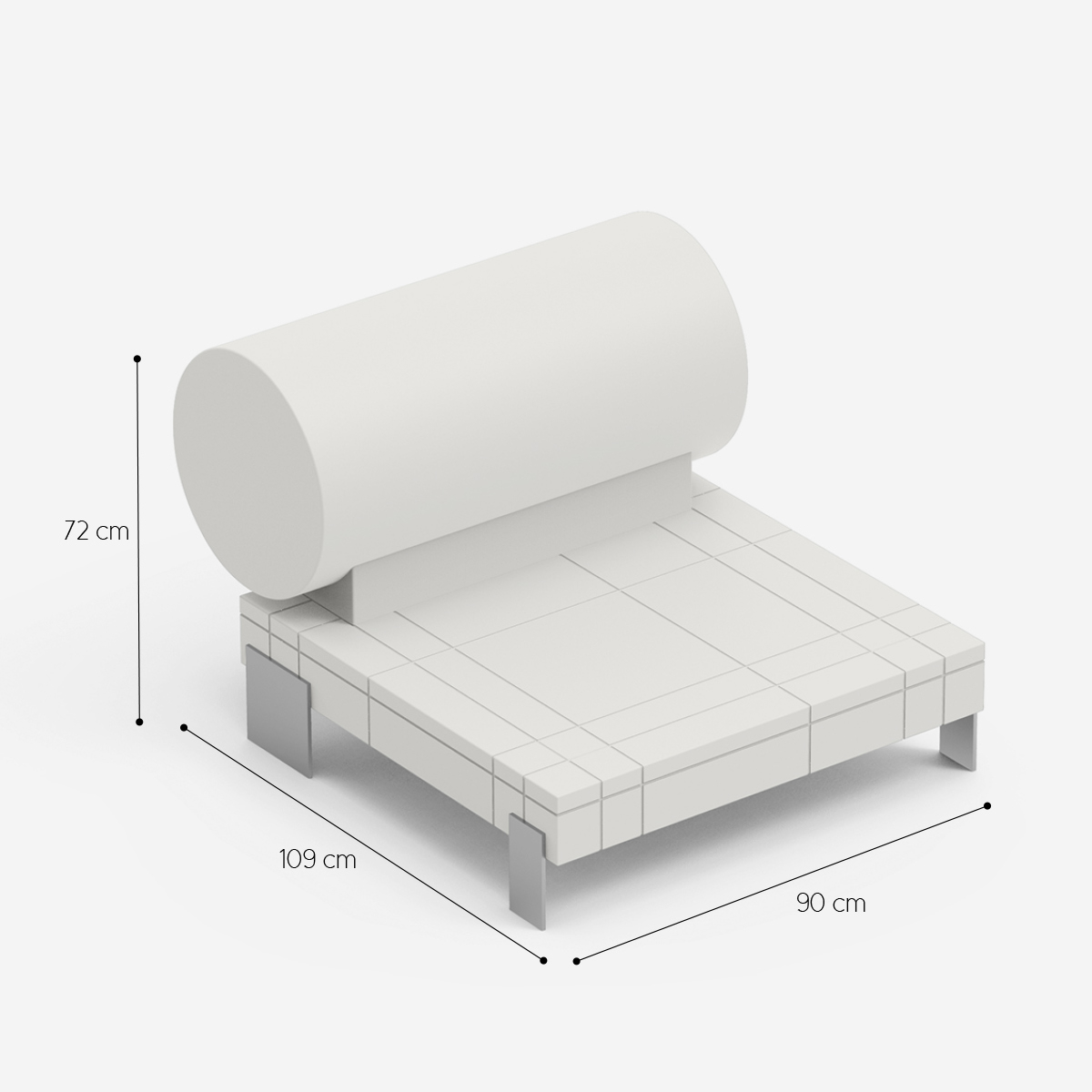 Modern Indoor and Outdoor Lounge Sofa Rhor in Polyethylene — 2