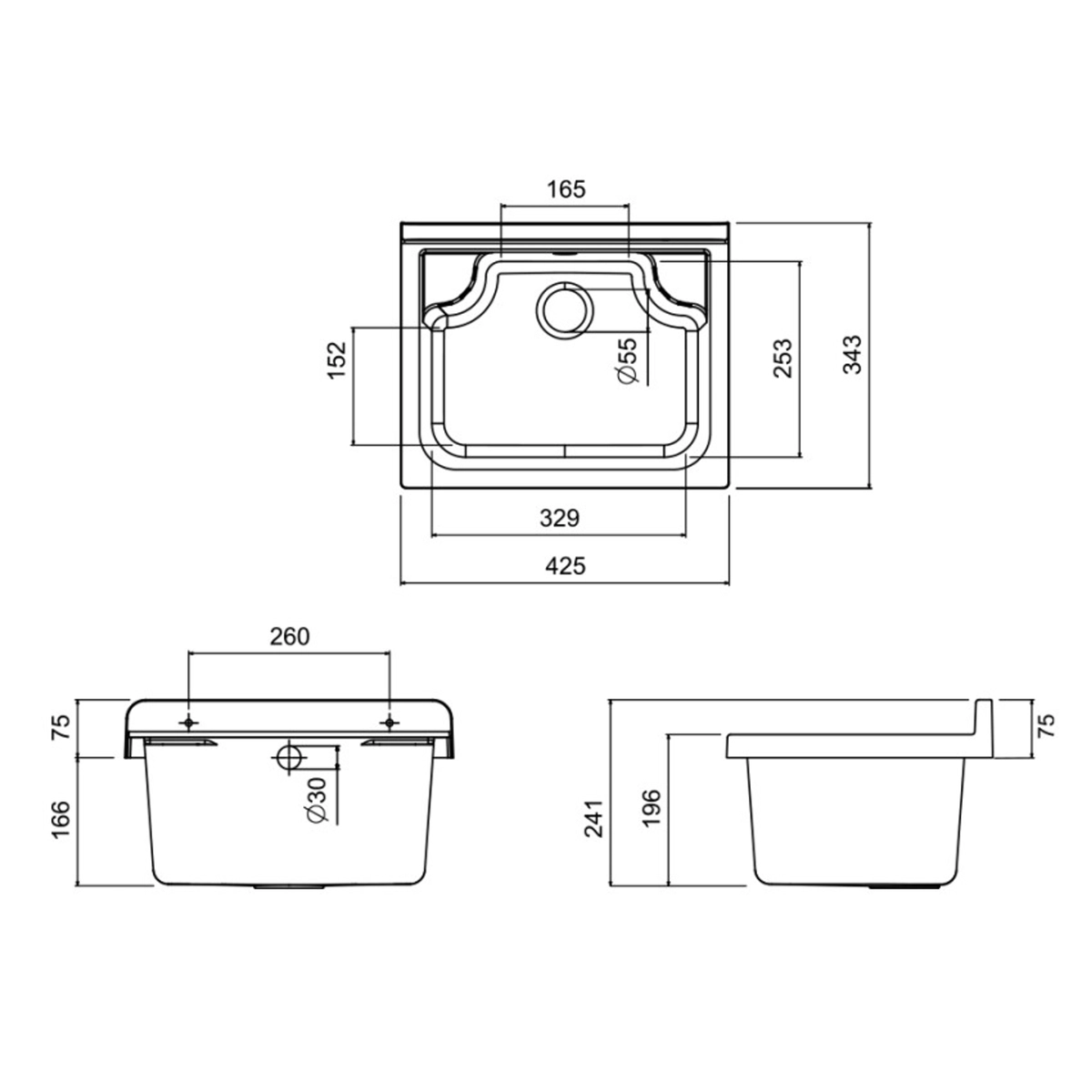 Compact Outdoor & Indoor Utility Sink Cabinet 42.5x34.5 cm — 3