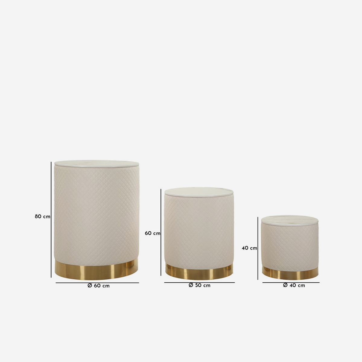 Shop 3-Piece Cylindrical Storage Display Stand Set — 4