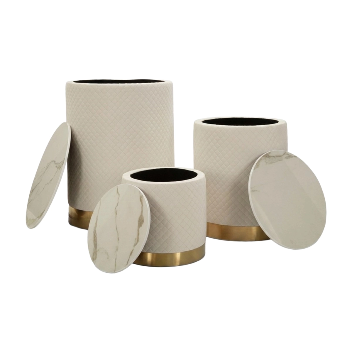 Shop 3-Piece Cylindrical Storage Display Stand Set — 5