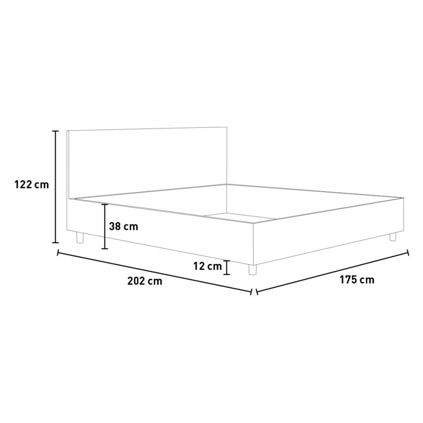 Double storage bed 160x190 faux leather Itamoby Focus M — 5