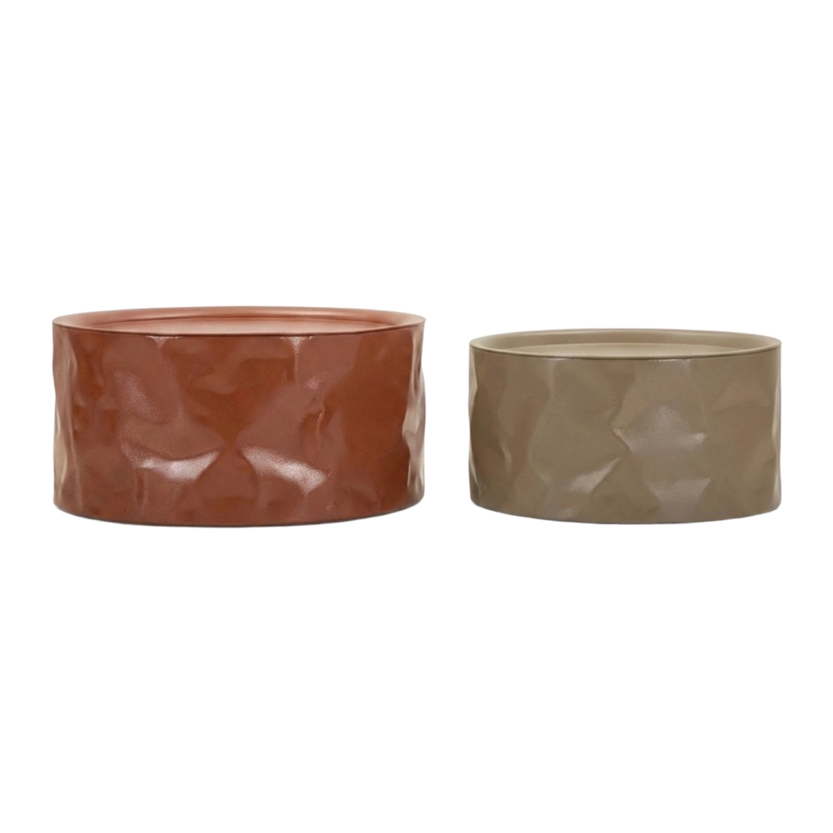 Set of 2 Round Metal Coffee Tables Norimberga S — 1